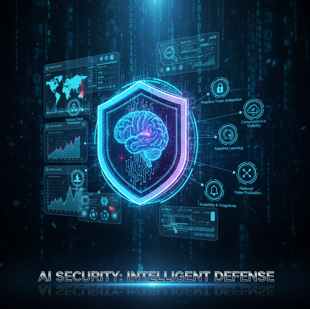 AI Security Intelligent Defense Shield Icon